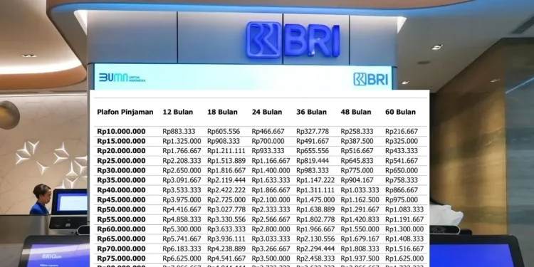 Tabel Angsuran KUR BRI 2025: Pinjaman Rp100 Juta dengan Tenor 5 Tahun