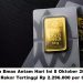 Harga Emas Antam Hari Ini 8 Oktober 2025 Capai Rekor Tertinggi Rp 2.296.000 per Gram