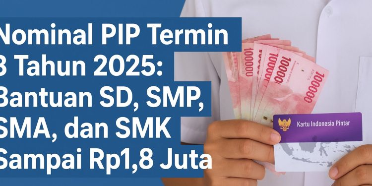 Nominal PIP Termin 3 Tahun 2025 Bantuan SD, SMP, SMA, dan SMK Sampai Rp1,8 Juta