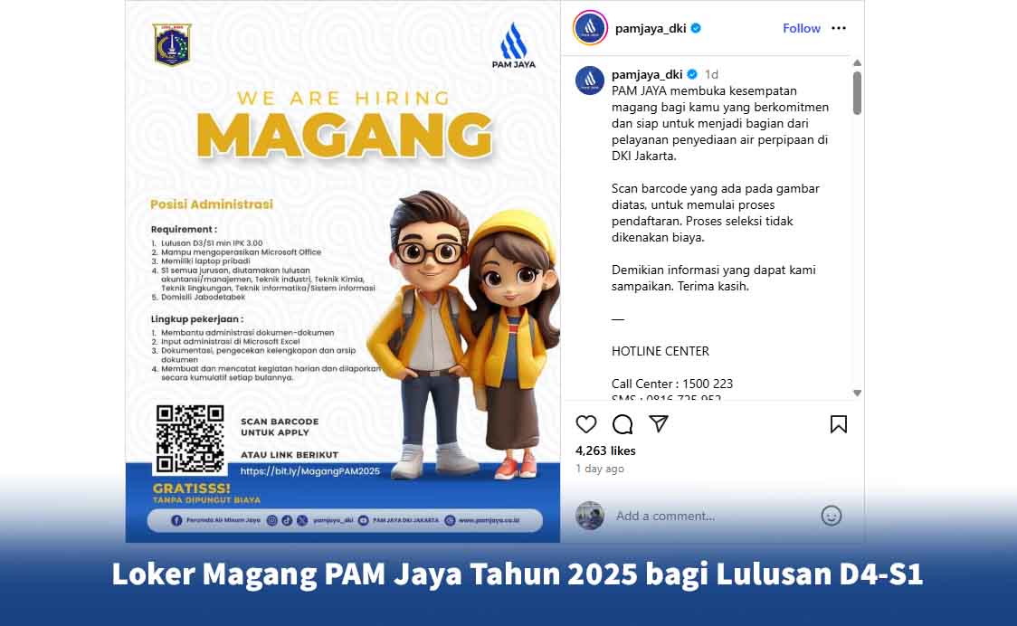 Magang Pam Jaya 2025: Kesempatan Emas bagi Lulusan Baru dan Perusahaan