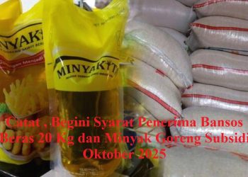 Catat , Begini Syarat Penerima Bansos Beras 20 Kg dan Minyak Goreng Subsidi Oktober 2025