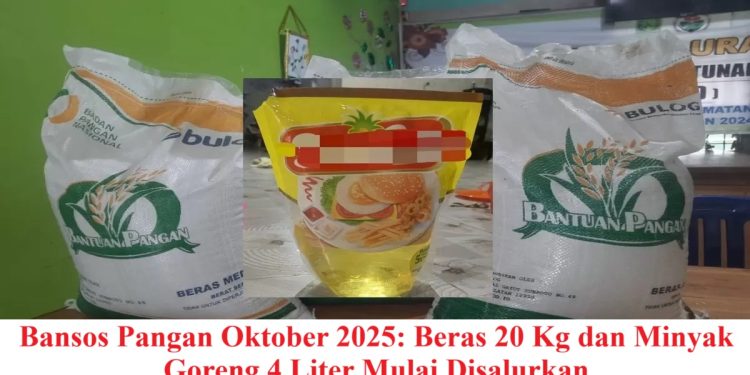 Bansos Pangan Oktober 2025: Beras 20 Kg dan Minyak Goreng 4 Liter Mulai Disalurkan