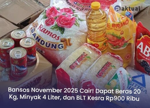 Bansos November 2025 Cair! Dapat Beras 20 Kg, Minyak 4 Liter, dan BLT Kesra Rp900 Ribu