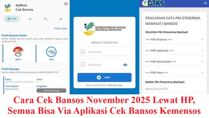 Cara Cek Bansos November 2025 Lewat HP, Semua Bisa Via Aplikasi Cek Bansos Kemensos