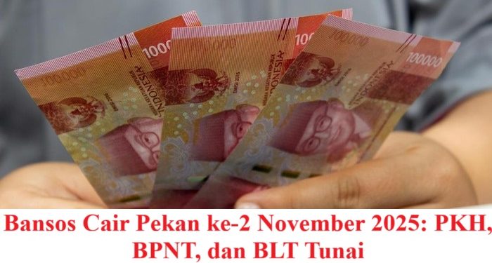 Bansos Cair Pekan ke-2 November 2025: PKH, BPNT, dan BLT Tunai