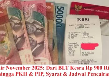 Cair November 2025: Dari BLT Kesra Rp 900 Ribu hingga PKH & PIP, Syarat & Jadwal Pencairan