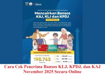 Cara Cek Penerima Bansos KLJ, KPDJ, dan KAJ November 2025 Secara Online