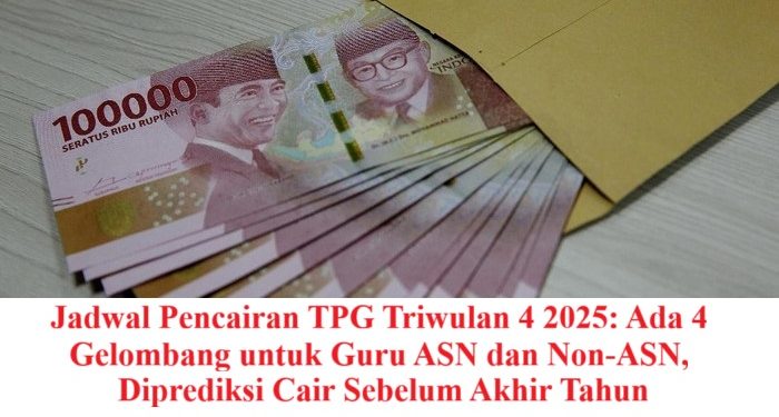 Jadwal Pencairan TPG Triwulan 4 2025: Ada 4 Gelombang untuk Guru ASN dan Non-ASN, Diprediksi Cair Sebelum Akhir Tahun