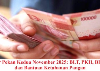 Cair Pekan Kedua November 2025: BLT, PKH, BPNT, dan Bantuan Ketahanan Pangan