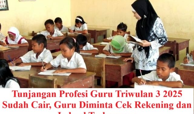 Tunjangan Profesi Guru Triwulan 3 2025 Sudah Cair, Guru Diminta Cek Rekening dan Jadwal Terbarunya