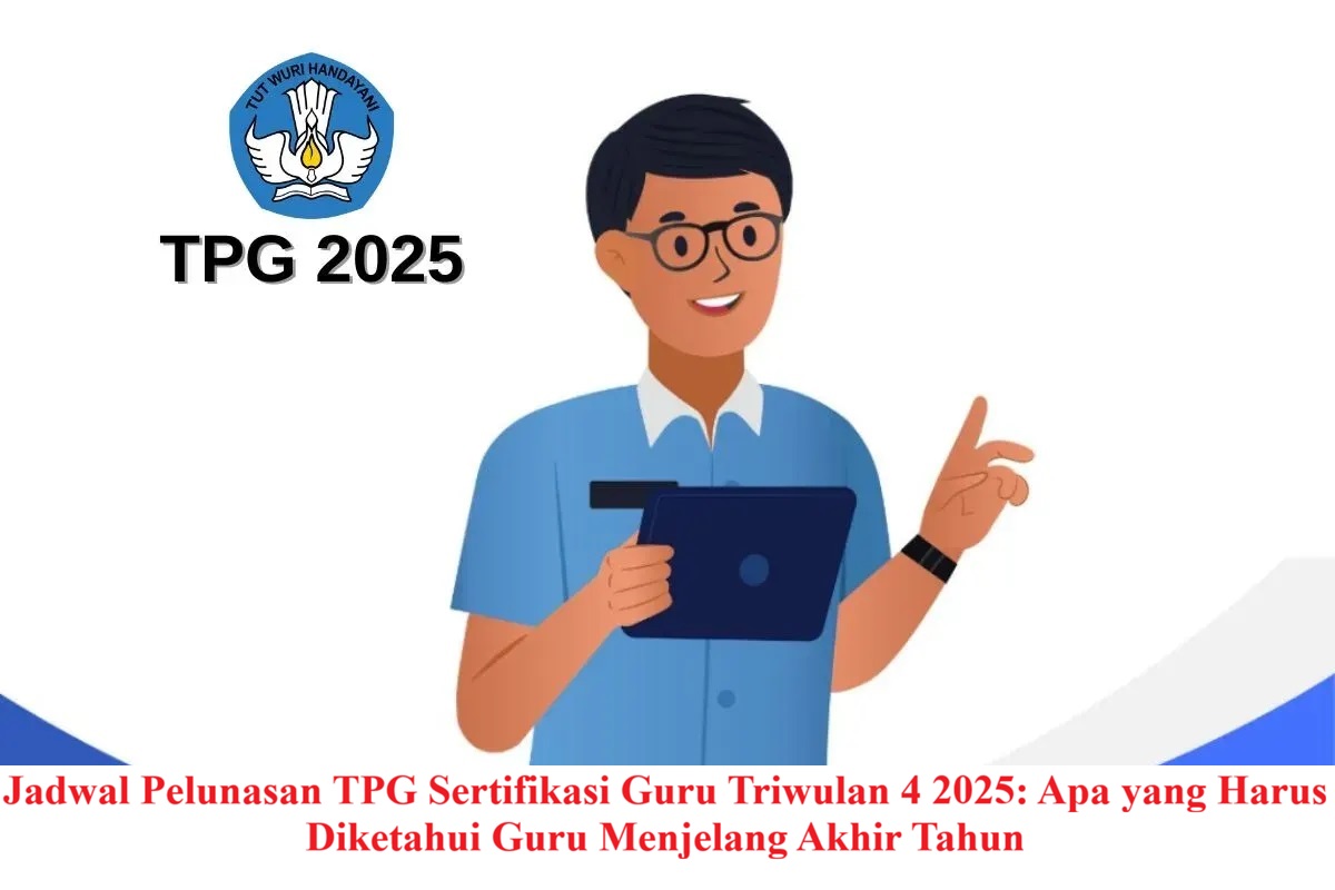 Jadwal Pelunasan TPG Sertifikasi Guru Triwulan 4 2025: Apa yang Harus Diketahui Guru Menjelang Akhir Tahun