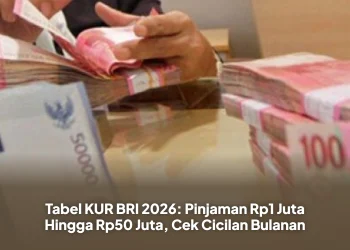 Tabel KUR BRI 2026: Pinjaman Rp1 Juta Hingga Rp50 Juta, Cek Cicilan Bulanan