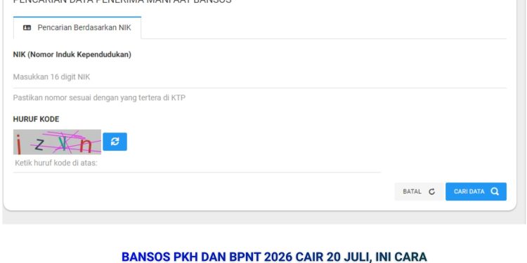 Bansos PKH dan BPNT 2026 Cair 20 Juli, Ini Cara Cek Penerima