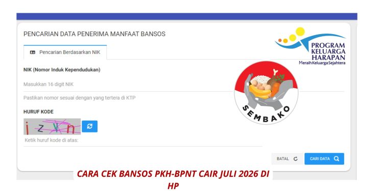 Cara Cek Bansos PKH-BPNT Cair Juli 2026 di HP