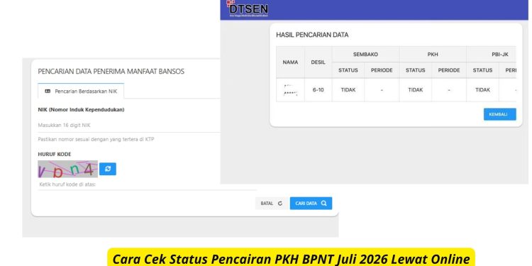 Cara Cek Status Pencairan PKH BPNT Juli 2026 Lewat Online