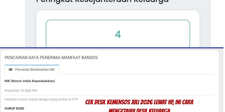 Cek Desil Kemensos Juli 2026 Lewat HP, Ini Cara Mengetahui Desil Keluarga