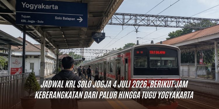 Jadwal KRL Solo Jogja 4 Juli 2026, Berikut Jam Keberangkatan dari Palur hingga Tugu Yogyakarta
