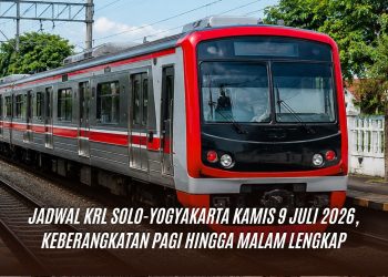Jadwal KRL Solo-Yogyakarta Kamis 9 Juli 2026, Keberangkatan Pagi hingga Malam Lengkap