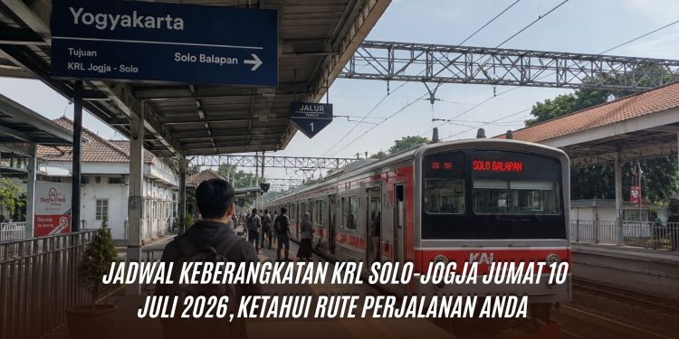 Jadwal Keberangkatan KRL Solo-Jogja Jumat 10 Juli 2026, Ketahui Rute Perjalanan Anda