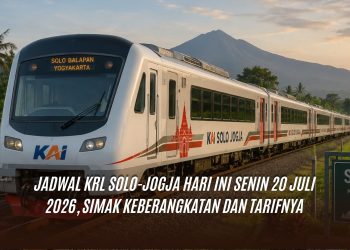 Jadwal KRL Solo-Jogja Hari Ini Senin 20 Juli 2026, Simak Keberangkatan dan Tarifnya