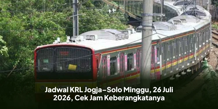 Jadwal KRL Jogja–Solo Minggu, 26 Juli 2026, Cek Jam Keberangkatanya